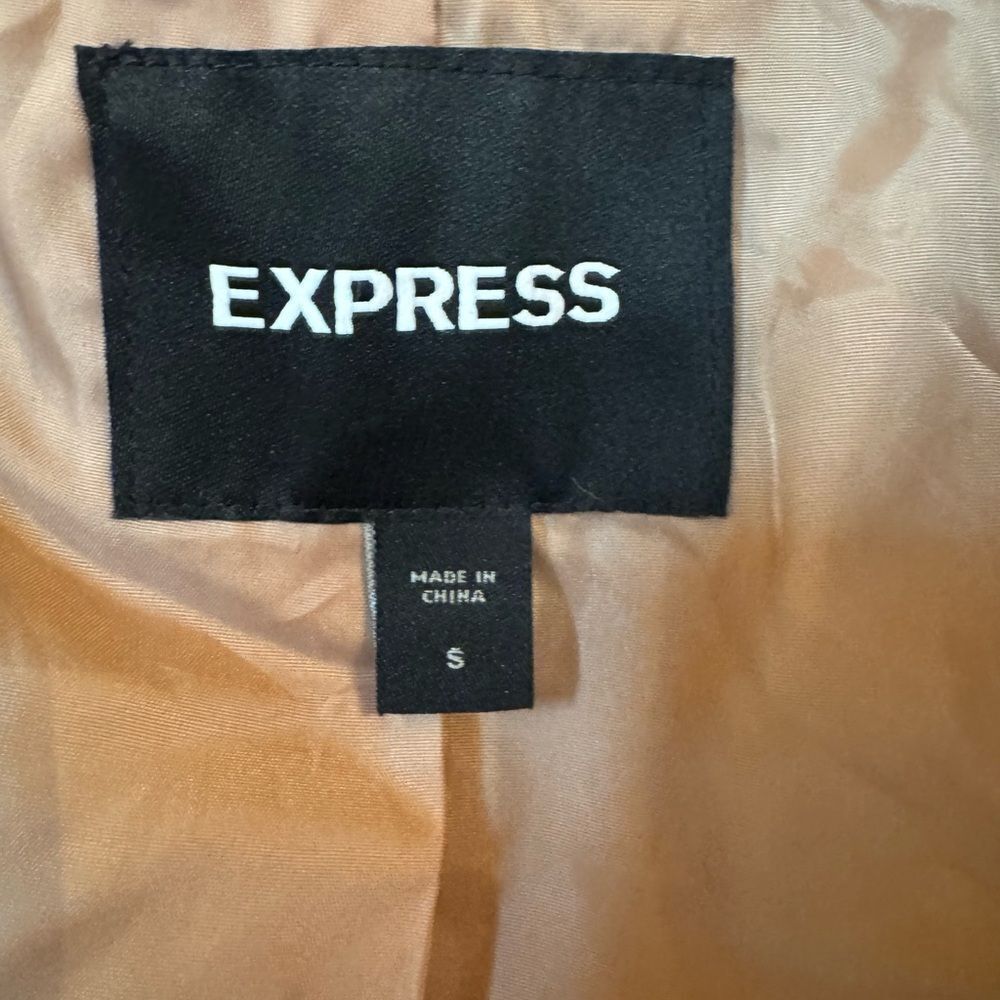 EXPRESS Wool fur lined hooded coat size Small - Picture 8 of 8